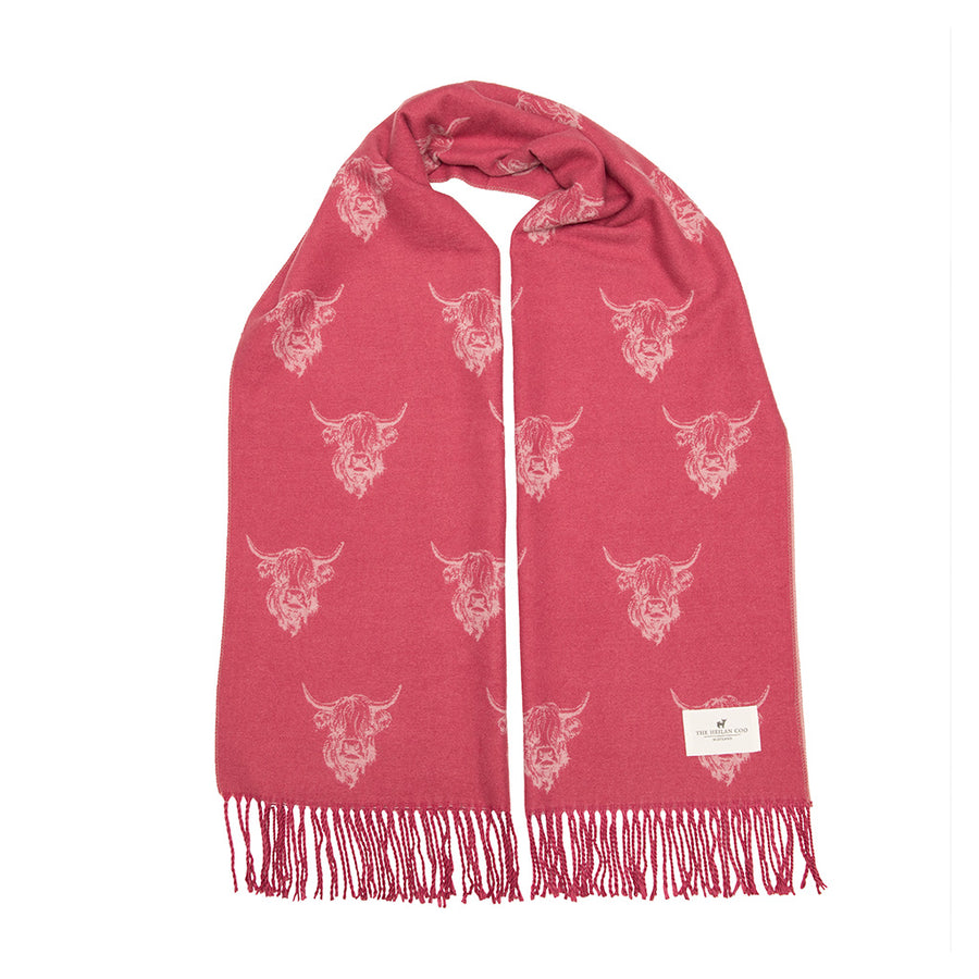 Heilan Coo Multi Super Soft Scarf Rose Pink Polyester