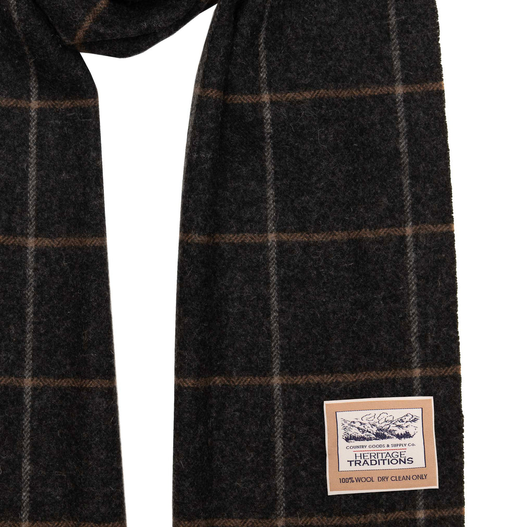 Pure Wool Box Check Scarf