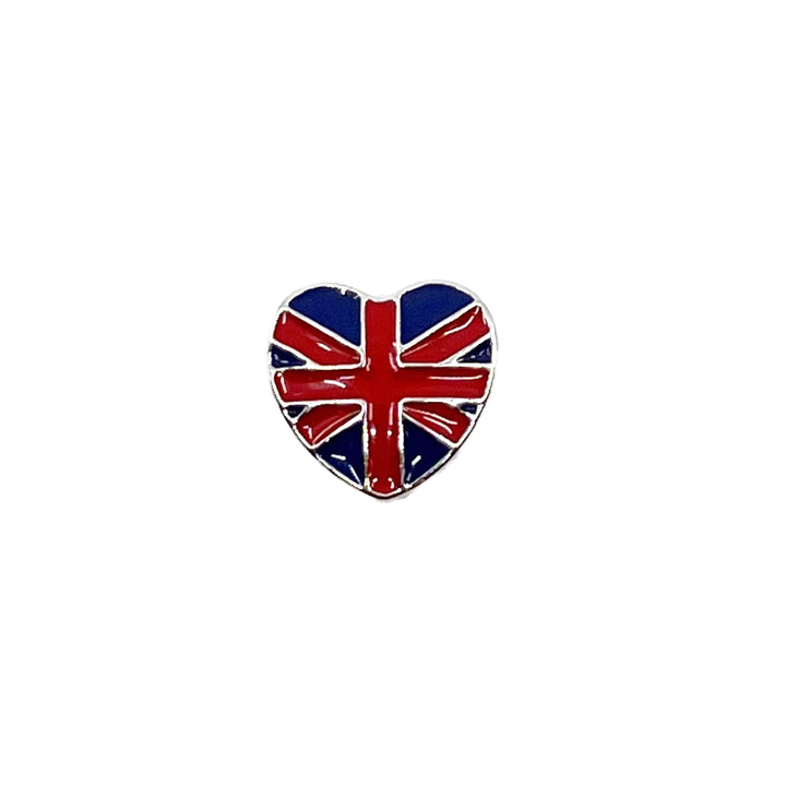 Union Jack Heart Pin Badge Enamel